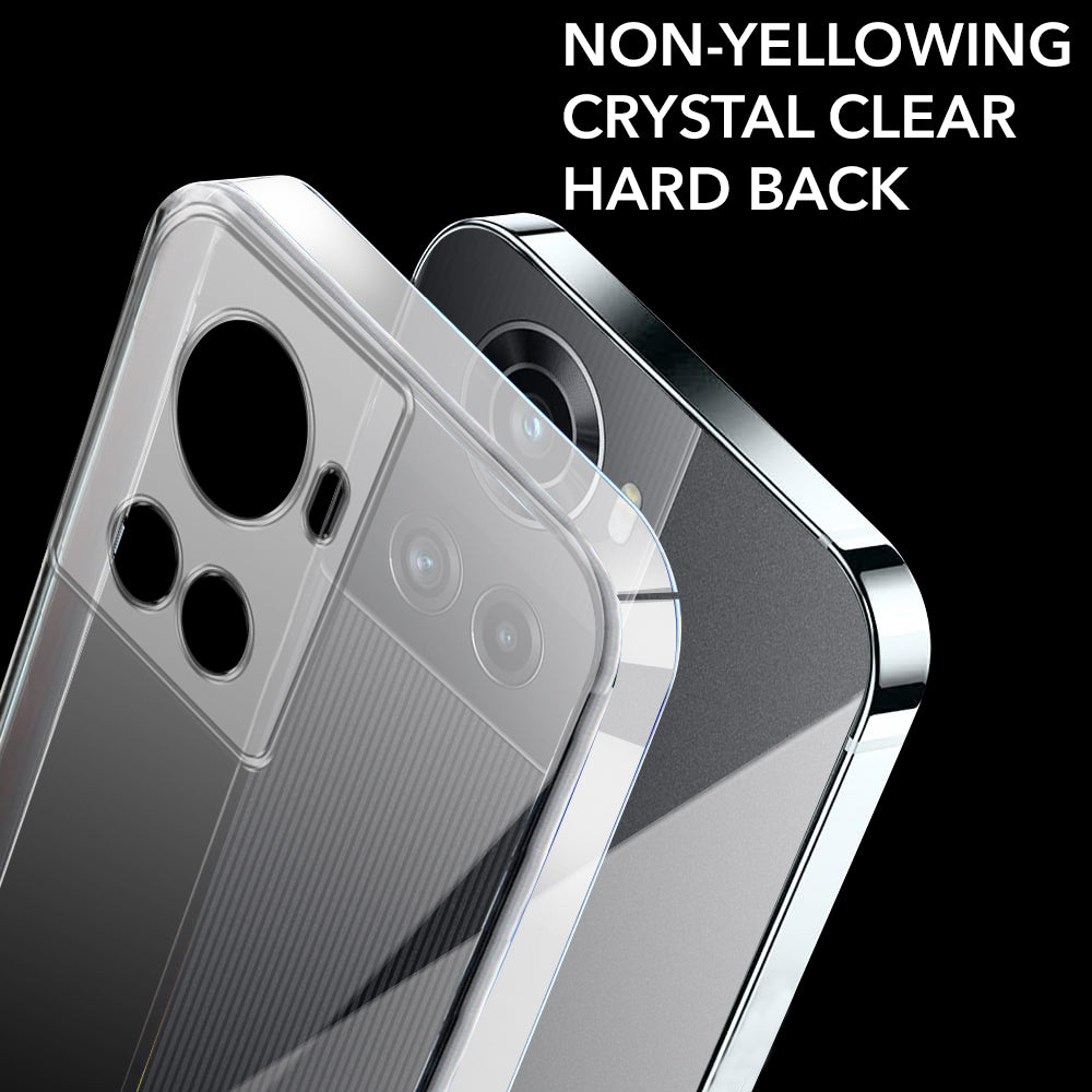 For OnePlus 10R Back Cover Case (Hard Anti Yellow Clear Case | Drop & Camera Protection | Shockproof Polycarbonate)