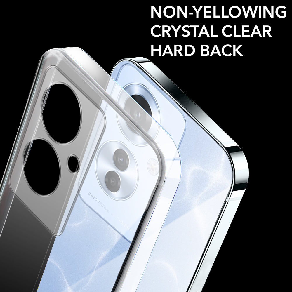 For Oppo F25 Pro 5G Back Cover Case (Hard Anti Yellow Clear Case | Drop & Camera Protection | Shockproof Polycarbonate)