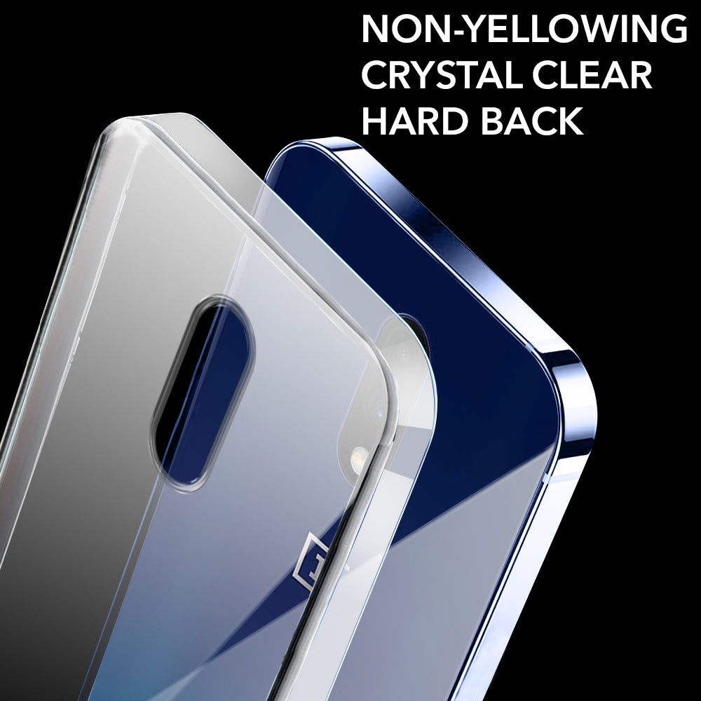For OnePlus 7 Back Cover Case Lifetime Anti-Yellow Clear (Sleek Hard Crystal | Shockproof and Camera Protection)