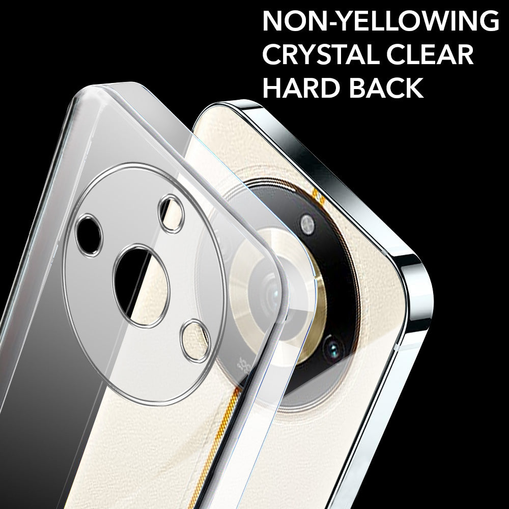 For Realme 11 Pro 5G | Realme 11 Pro Plus 5G Back Cover Case Lifetime Anti-Yellow Clear (Sleek Hard Crystal | Shockproof and Camera Protection)