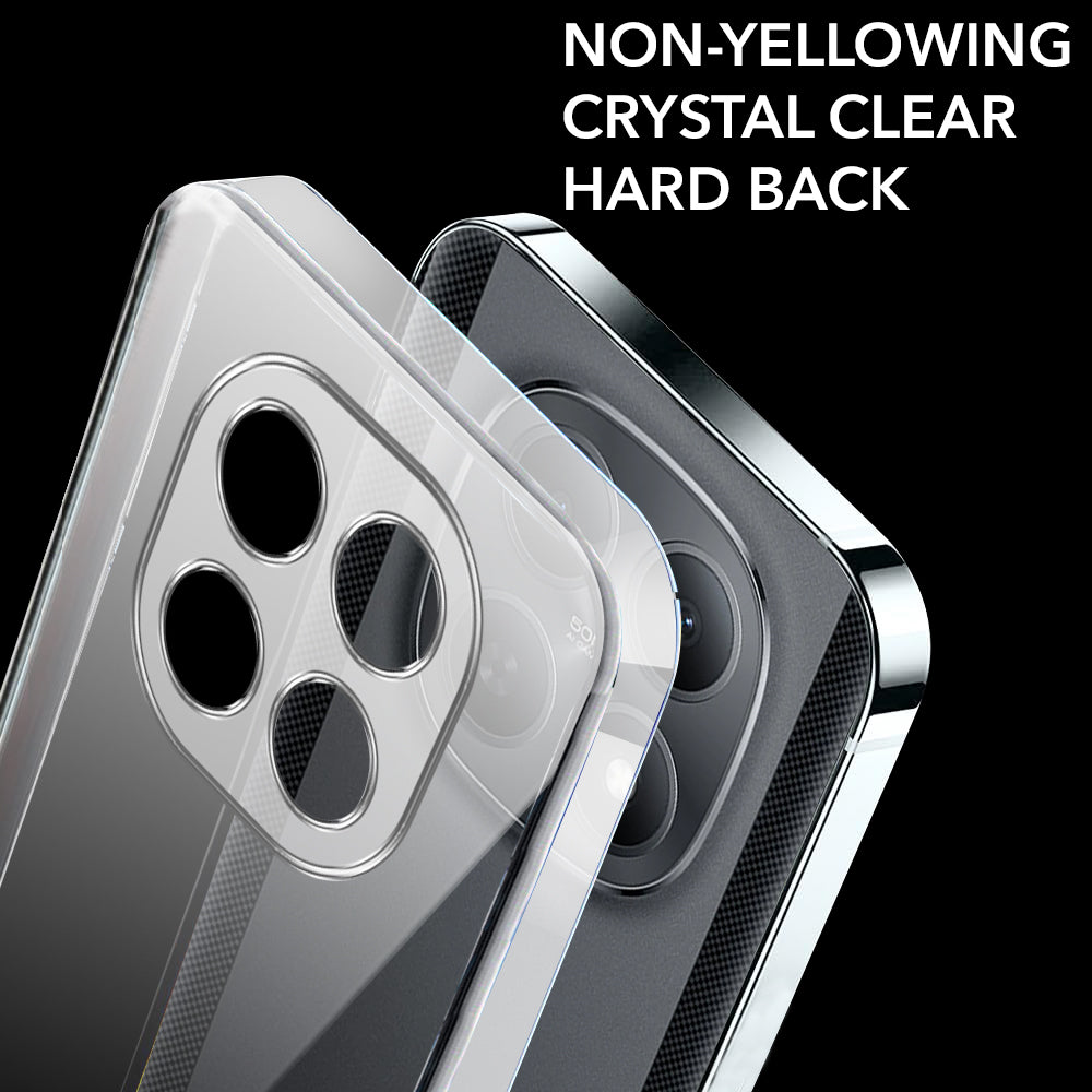 For Poco M8 5G Back Cover Case Lifetime Anti-Yellow Clear (Sleek Hard Crystal | Shockproof and Camera Protection)
