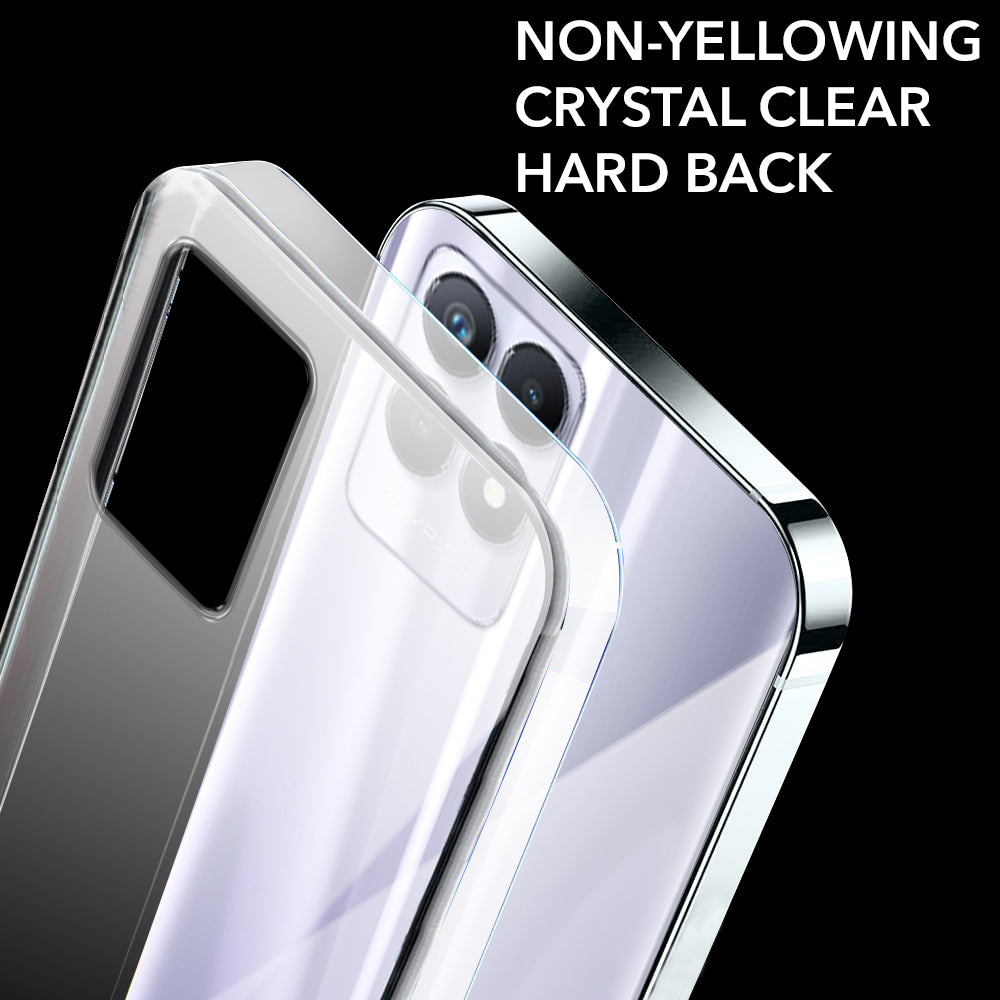 For Realme 8i Back Cover Case Lifetime Anti-Yellow Clear (Sleek Hard Crystal | Shockproof and Camera Protection)