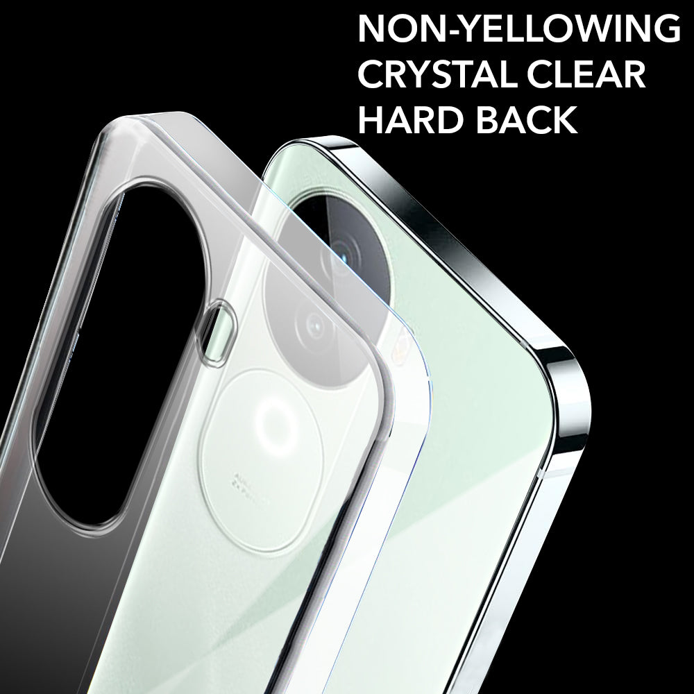 For Vivo iQOO Z9s Back Cover (Hard Anti Yellow Clear Case | Drop & Camera Protection | Shockproof Polycarbonate)