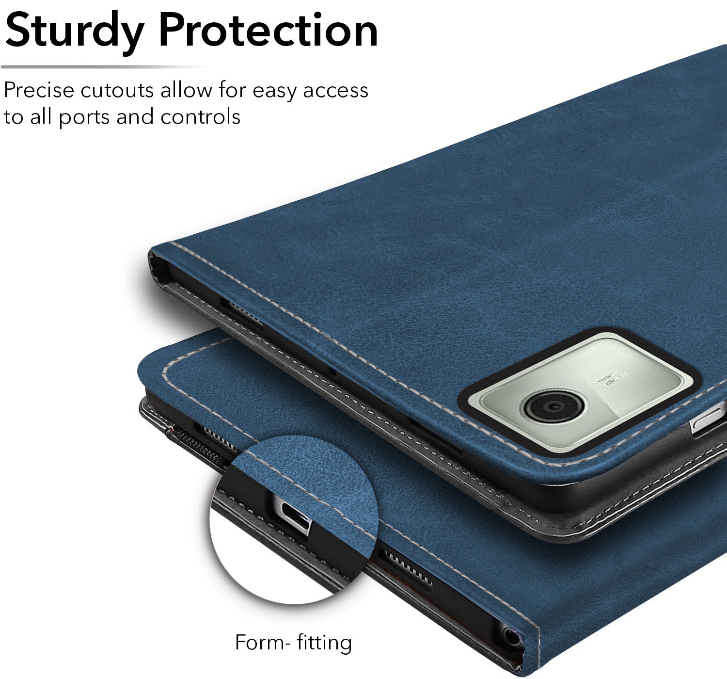 For Flip Cover Folio Case  Lenovo Tab M11 10 Inch TB330FU / TB330KU  (PU Leather | Multi-Angle Smart Stand | Card Storage Slots | Silicone Back Pouch)