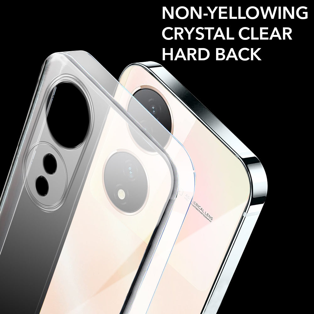 For Vivo Y100 Back Cover Case (Hard Anti Yellow Clear Case | Drop & Camera Protection | Shockproof Polycarbonate)