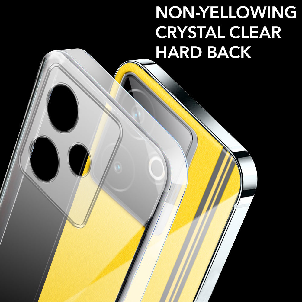 For Realme GT 7T Back Cover Case (Hard Anti Yellow Clear Case | Sleek Hard Crystal Clear | Drop & Camera Protection | Shockproof Polycarbonate)