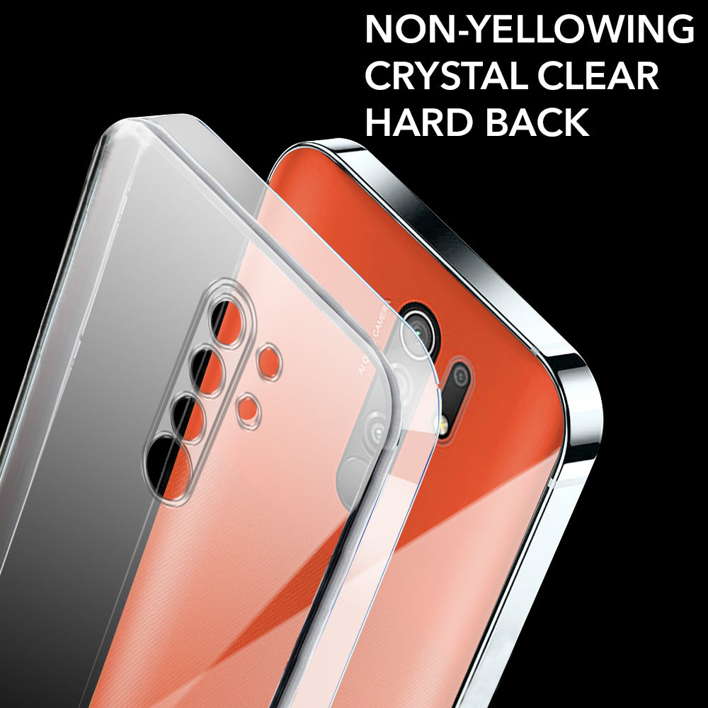 For Poco M2 Back Cover Case (Hard Anti Yellow Clear Case | Drop & Camera Protection | Shockproof Polycarbonate)