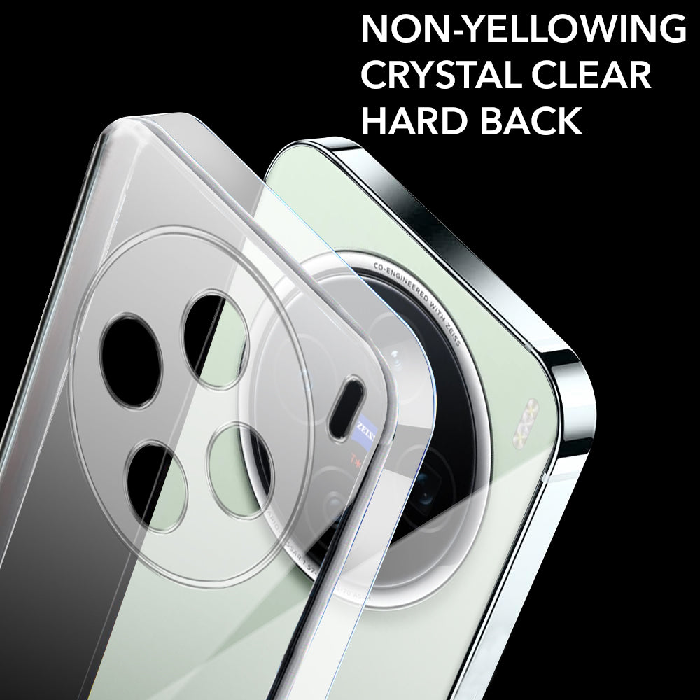 For Vivo X200 5G Back Cover Case (Hard Anti Yellow Clear Case | Sleek Hard Crystal Clear | Drop & Camera Protection | Shockproof Polycarbonate)