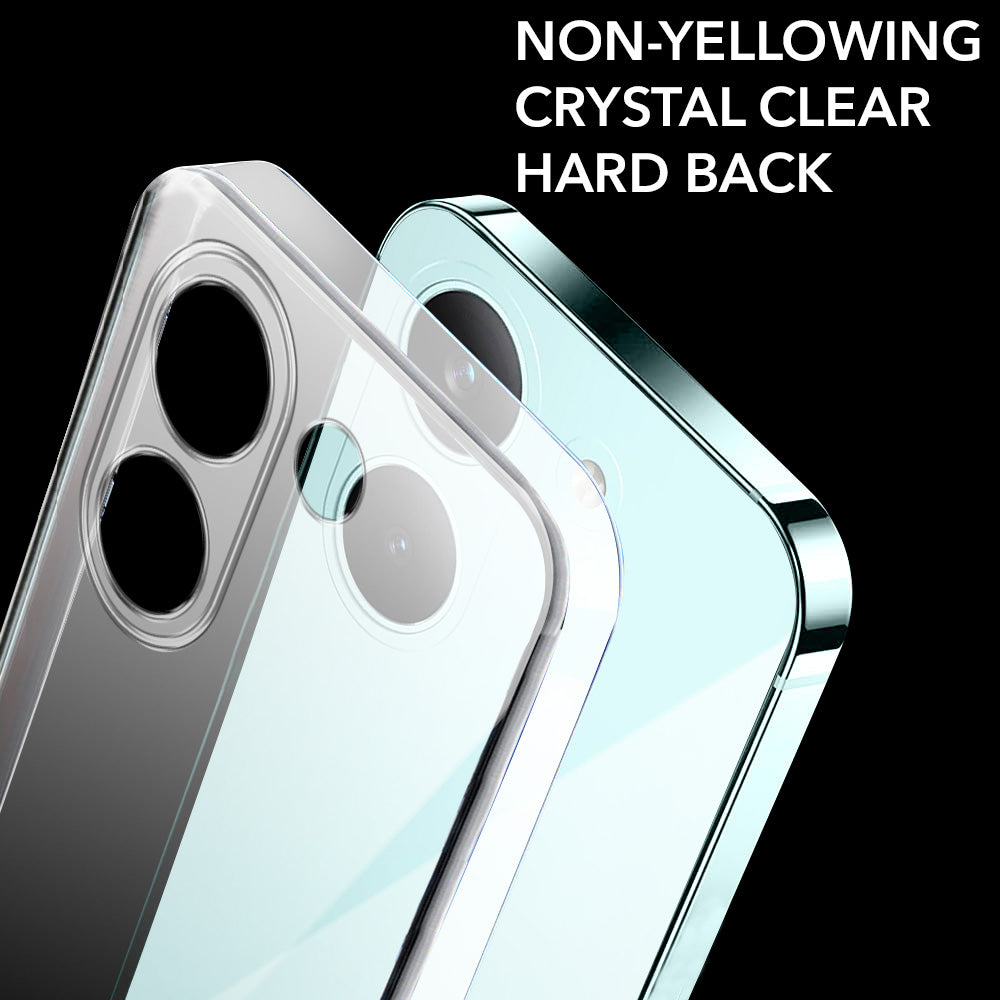 For Poco X8 Pro Back Cover Case Lifetime Anti-Yellow Clear (Sleek Hard Crystal | Shockproof and Camera Protection)