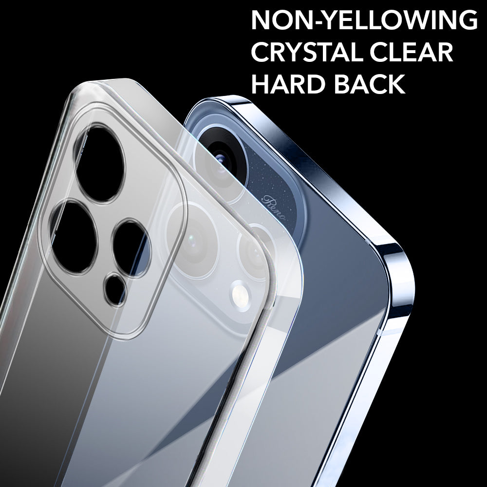 For Oppo Reno15 5G | Oppo Reno 15 5G Back Cover Case Lifetime Anti-Yellow Clear (Sleek Hard Crystal | Shockproof and Camera Protection)