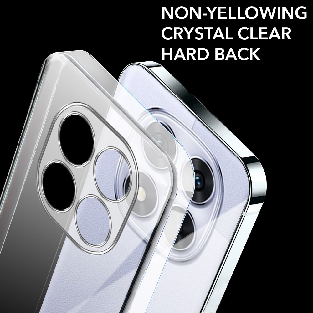 For Redmi Note 14 Pro Back Cover Case (Hard Anti Yellow Clear Case | Sleek Hard Crystal Clear | Drop & Camera Protection | Shockproof Polycarbonate)