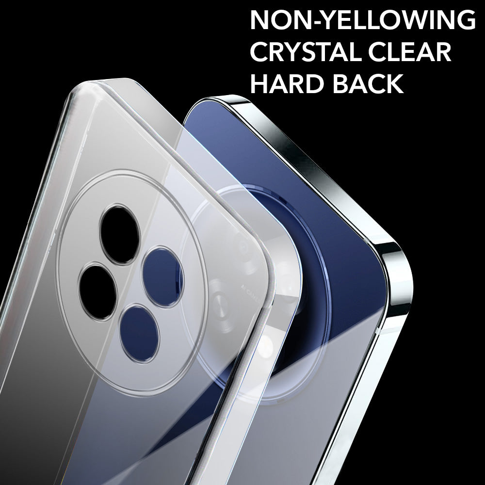 For Oppo F31 Pro Plus Back Cover Case Lifetime Anti-Yellow Clear (Sleek Hard Crystal | Shockproof and Camera Protection)
