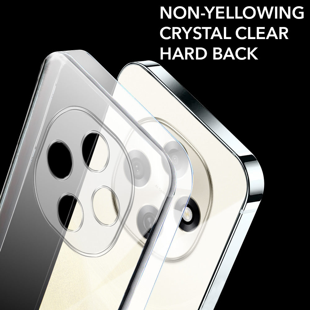 For Oppo F31 Pro Back Cover Case Lifetime Anti-Yellow Clear (Sleek Hard Crystal | Shockproof and Camera Protection)