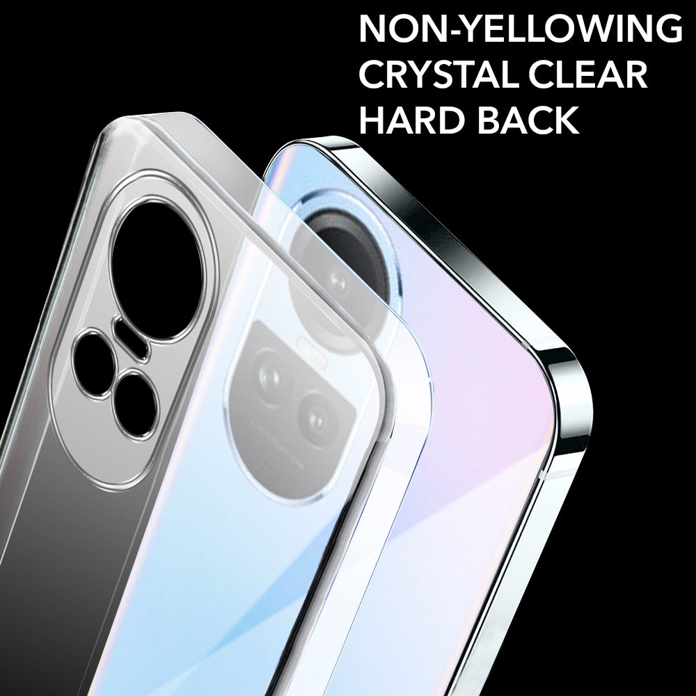 For Oppo Reno 10 5G | Oppo Reno 10 Pro 5G Back Cover Case (Hard Anti Yellow Clear Case | Drop & Camera Protection | Shockproof Polycarbonate)