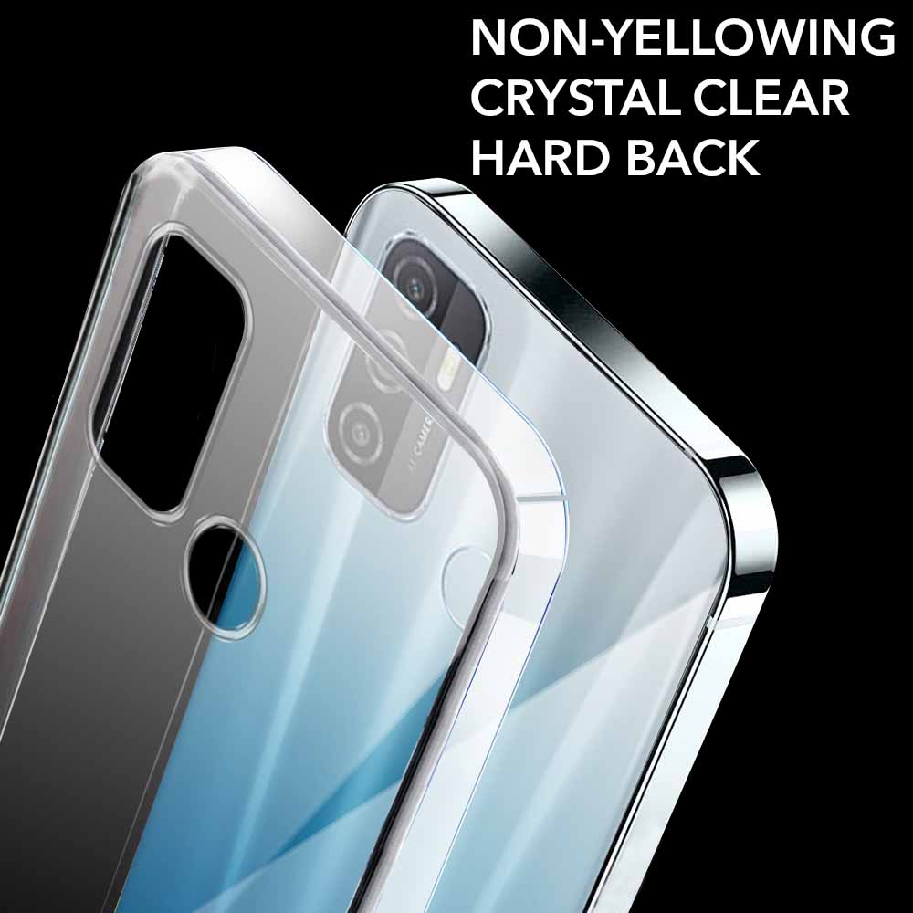 For Oppo A32 Back Cover Case Lifetime Anti-Yellow Clear (Sleek Hard Crystal | Shockproof and Camera Protection)