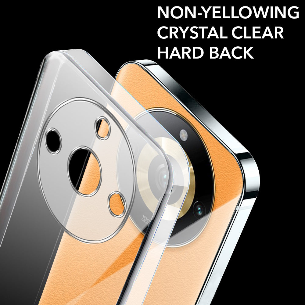 For Realme Narzo 60 Pro Back Cover Case Lifetime Anti-Yellow Clear (Sleek Hard Crystal | Shockproof and Camera Protection)