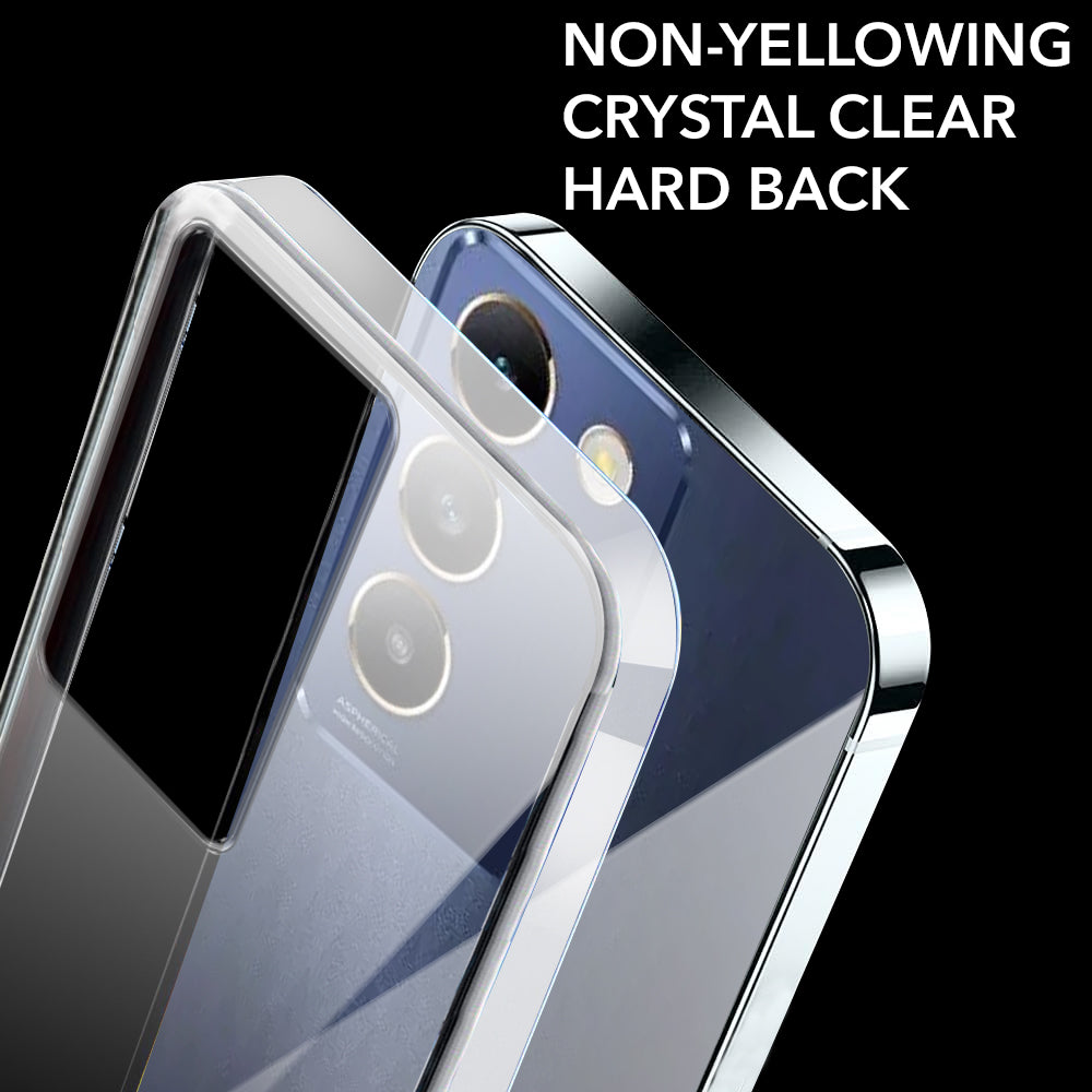 For Vivo T3 5G Back Cover Case (Hard Anti Yellow Clear Case | Drop & Camera Protection | Shockproof Polycarbonate)