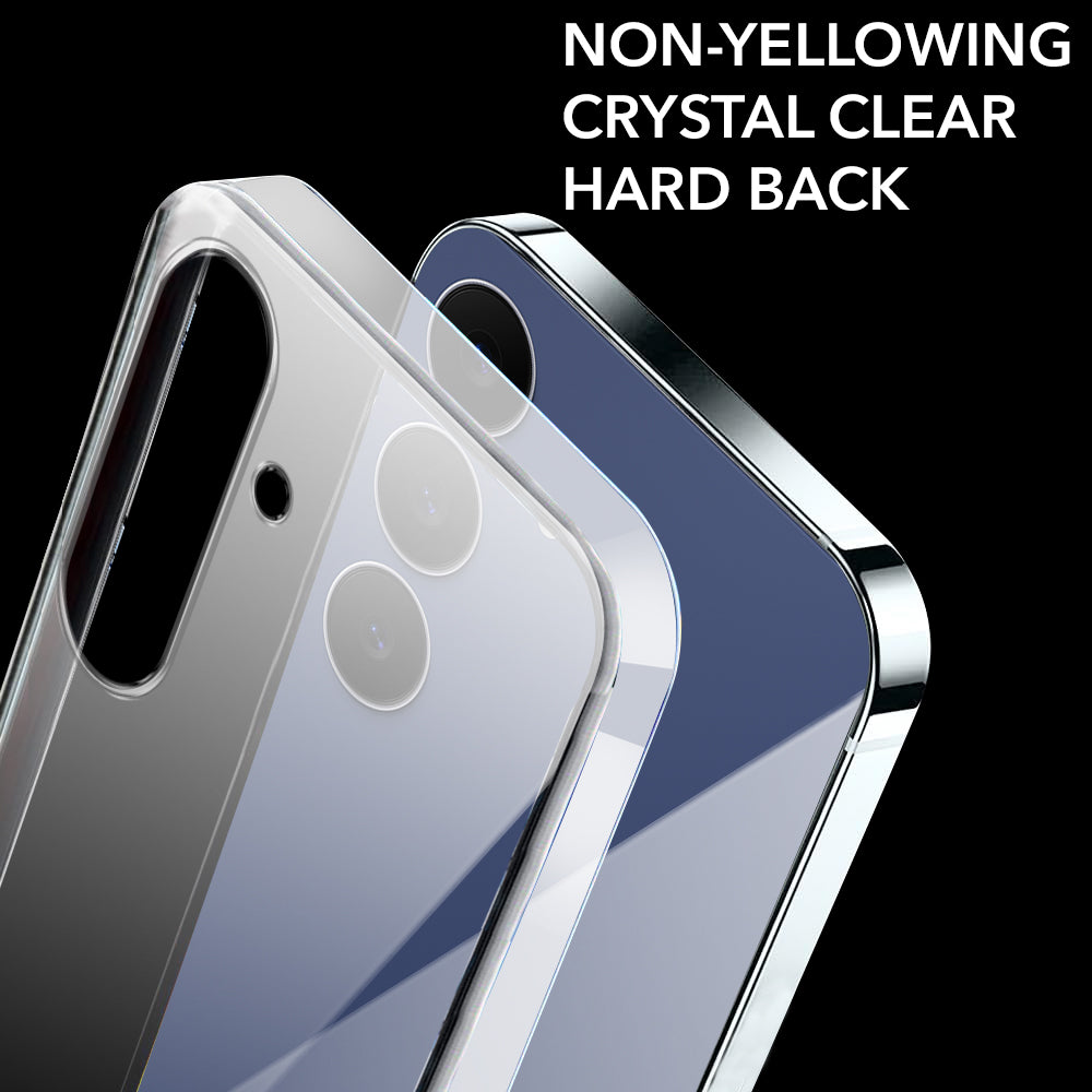 For Samsung Galaxy S25 FE Back Cover Case Lifetime Anti-Yellow Clear (Sleek Hard Crystal | Shockproof and Camera Protection)