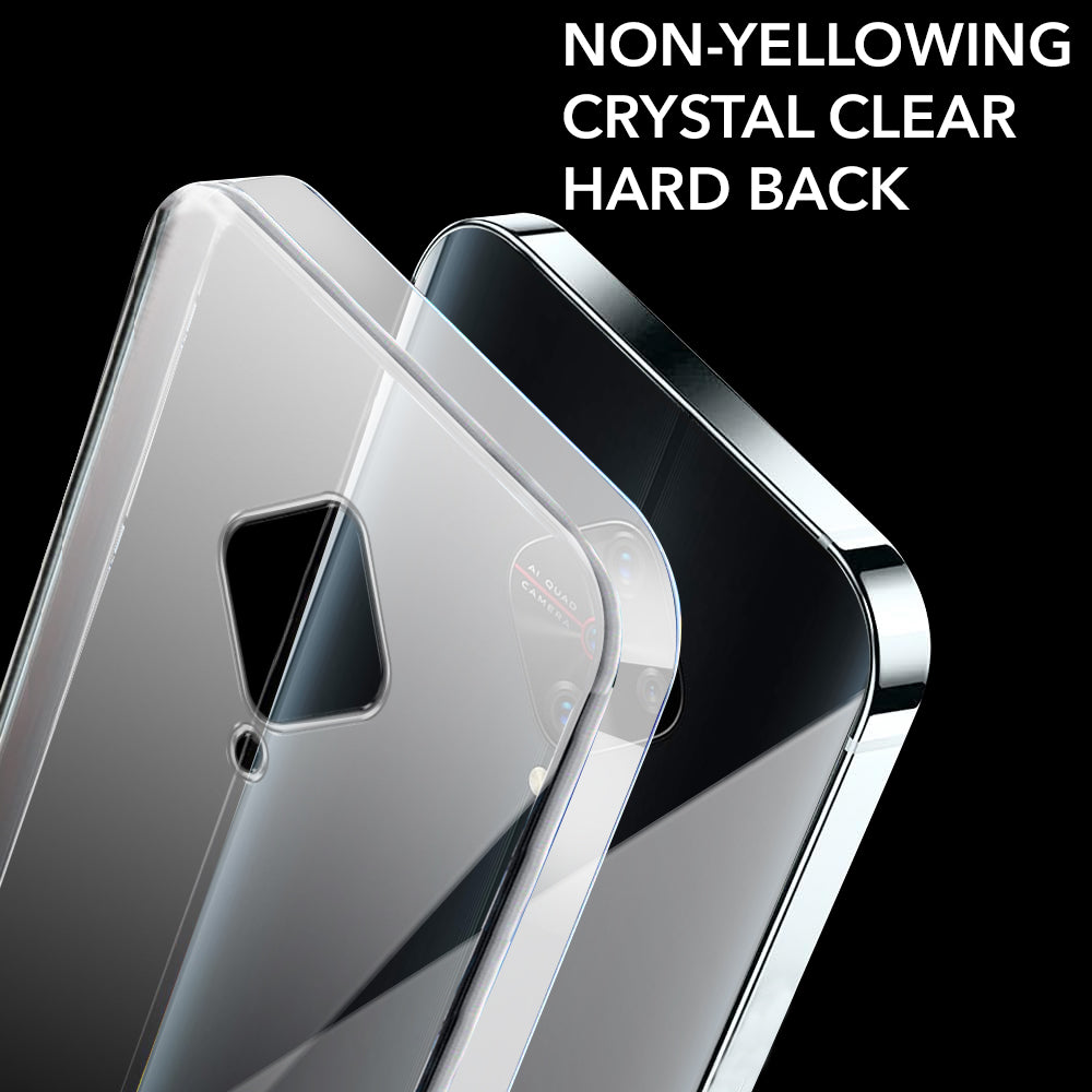 For Vivo S1 Pro Back Cover Case Lifetime Anti-Yellow Clear (Sleek Hard Crystal | Shockproof and Camera Protection)