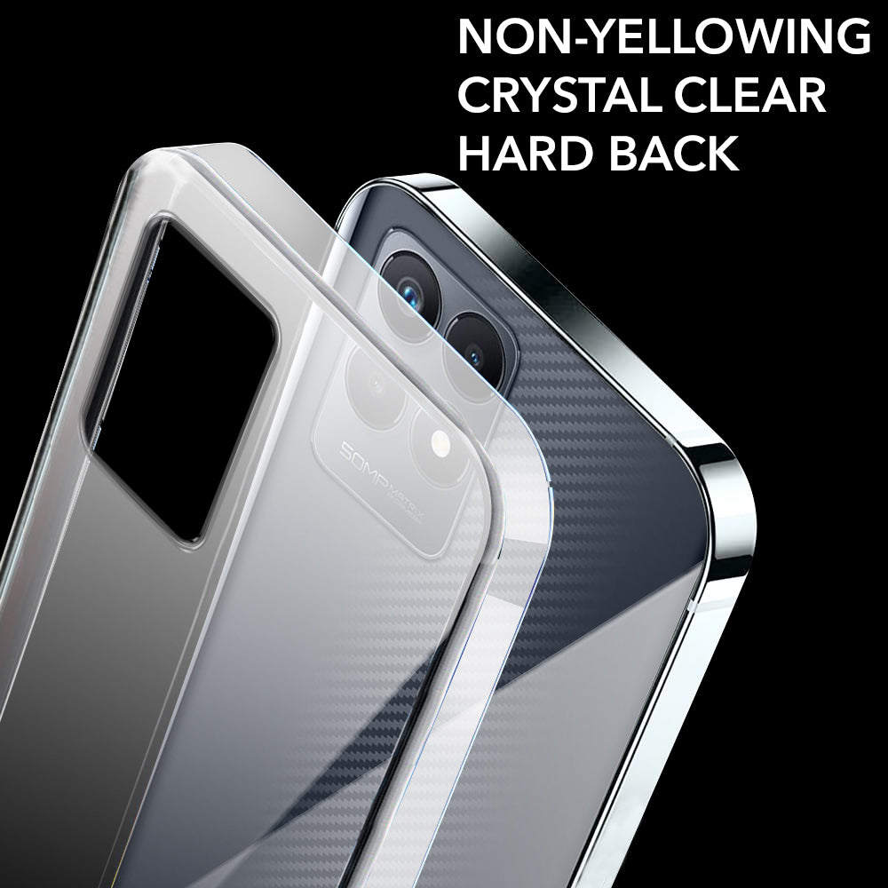 For Realme Narzo 50 Back Cover Case (Hard Anti Yellow Clear Case | Drop & Camera Protection | Shockproof Polycarbonate)