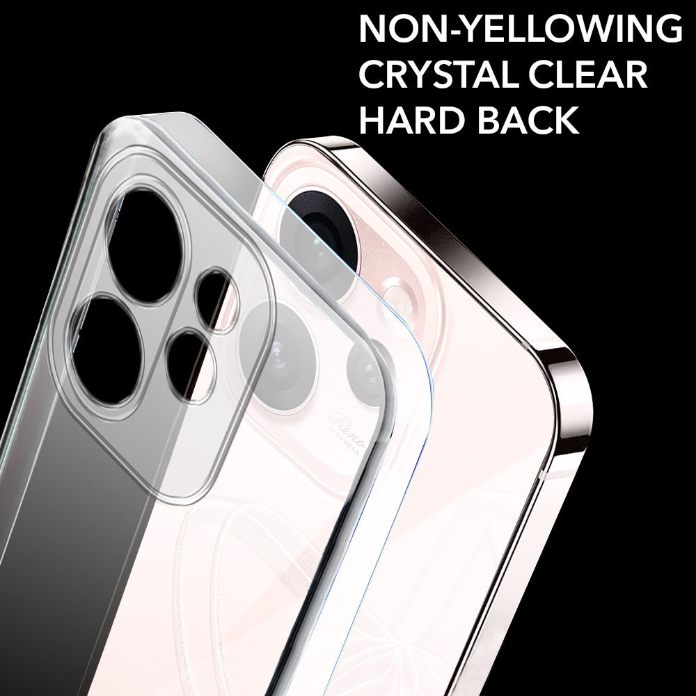 For Oppo Reno15 Pro Mini 5G | Oppo Reno 15 Pro Mini 5G Back Cover Case Lifetime Anti-Yellow Clear (Sleek Hard Crystal | Shockproof and Camera Protection)