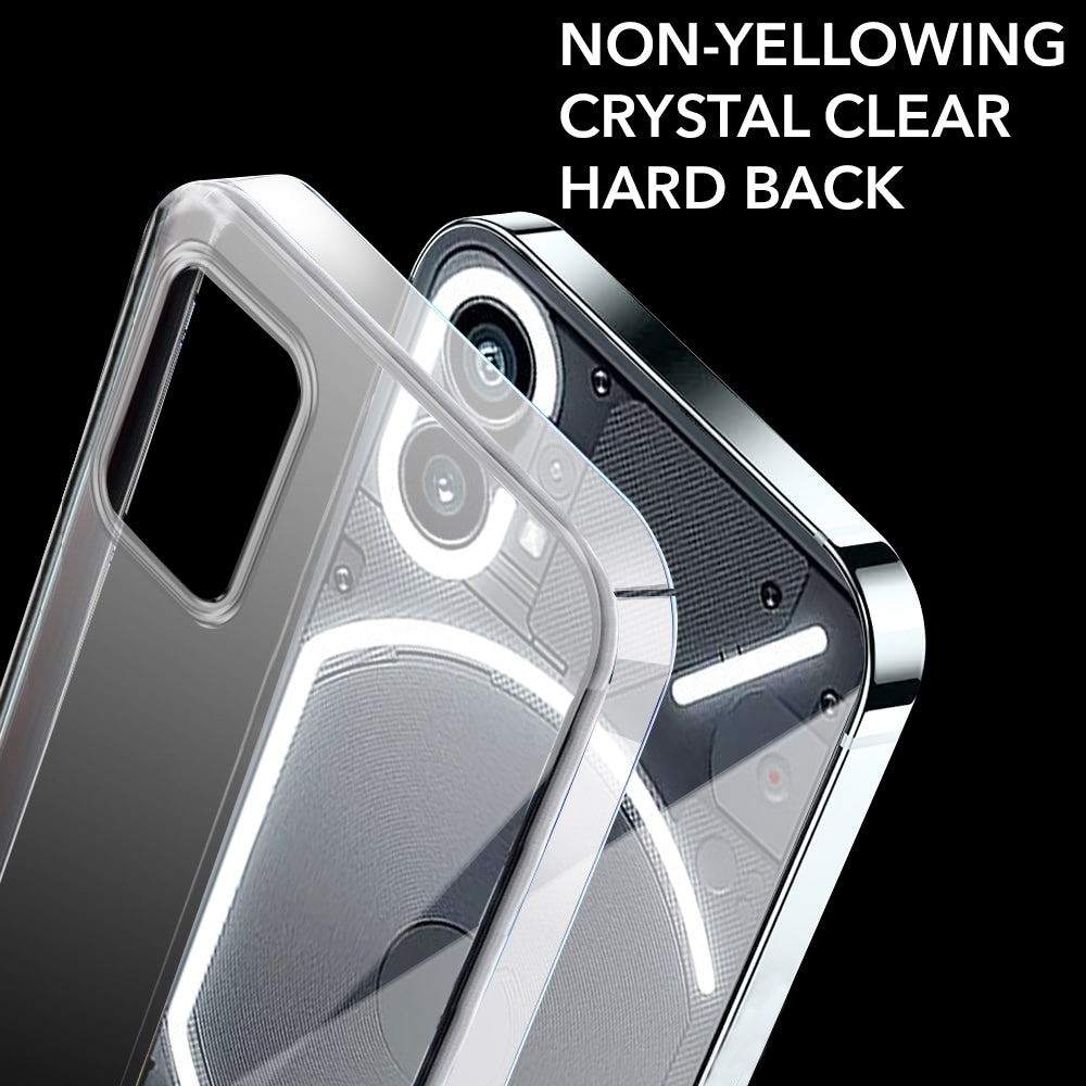 For Nothing Phone 1 Back Cover Case Lifetime Anti-Yellow Clear (Sleek Hard Crystal | Shockproof and Camera Protection)