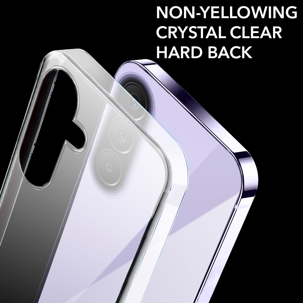 For Samsung Galaxy A37 5G Back Cover Case Lifetime Anti-Yellow Clear (Sleek Hard Crystal | Shockproof and Camera Protection)