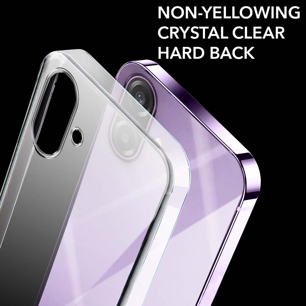 For Samsung Galaxy M17e Back Cover Case Lifetime Anti-Yellow Clear (Sleek Hard Crystal | Shockproof and Camera Protection)
