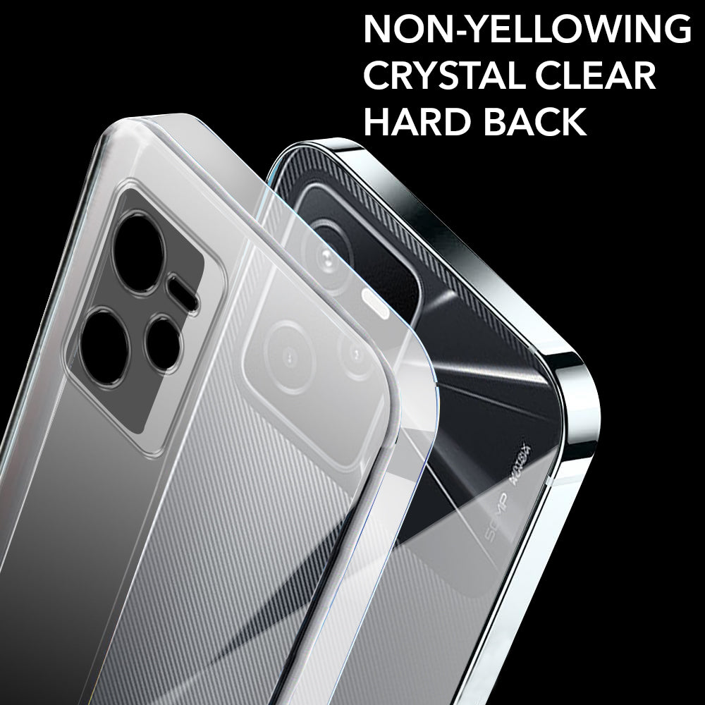 For Realme Narzo 50A Prime Back Cover Case (Hard Anti Yellow Clear Case | Drop & Camera Protection | Shockproof Polycarbonate)