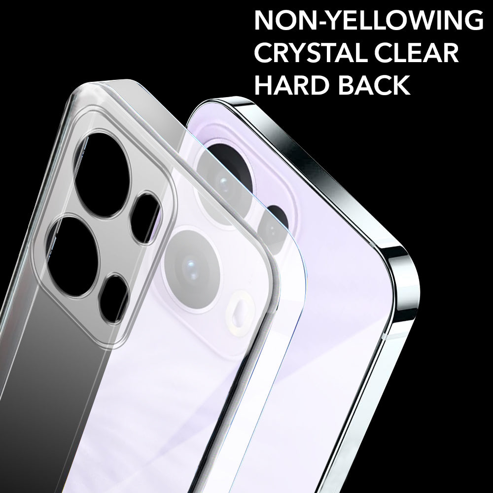 For Oppo Reno13 Pro 5G | Oppo Reno 13 Pro 5G Back Cover Case (Hard Anti Yellow Clear Case | Sleek Hard Crystal Clear | Drop & Camera Protection | Shockproof Polycarbonate)