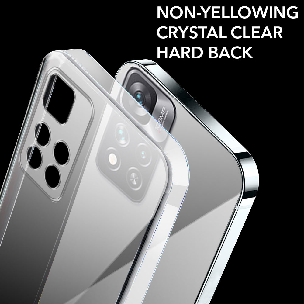 For Xiaomi 11i | Xiaomi 11i HyperCharge Back Cover Case (Hard Anti Yellow Clear Case | Sleek Hard Crystal Clear | Drop & Camera Protection | Shockproof  Polycarbonate)