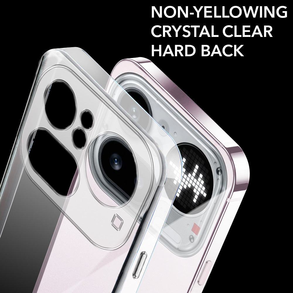 For Nothing Phone 4A Pro 5G Back Cover Case Lifetime Anti-Yellow Clear (Sleek Hard Crystal | Shockproof and Camera Protection)