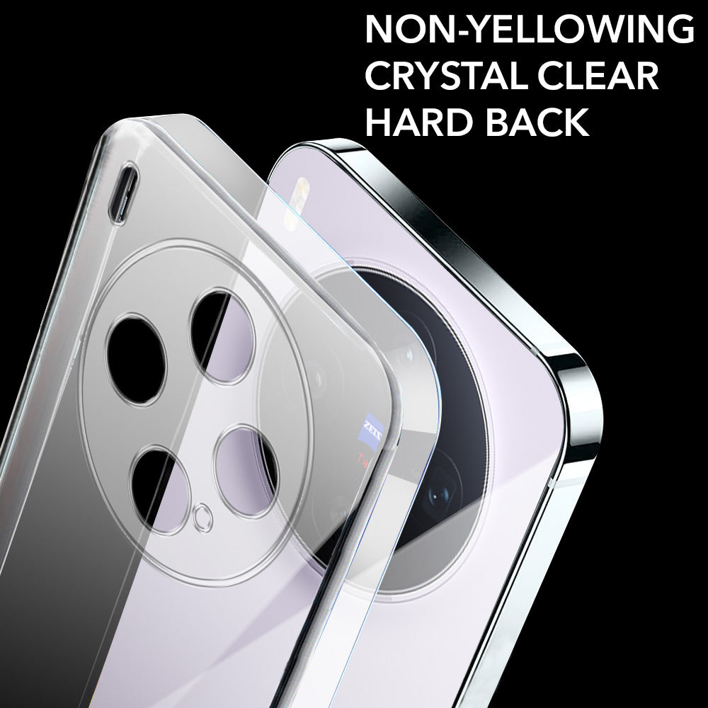 For Vivo X300 5G Back Cover Case Lifetime Anti-Yellow Clear (Sleek Hard Crystal | Shockproof and Camera Protection)
