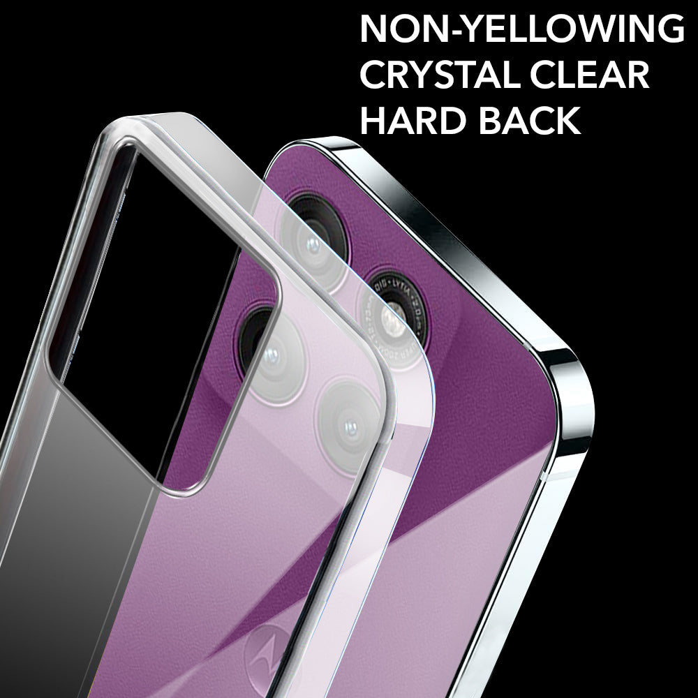 For Motorola Moto Edge 60 Pro Back Cover Case (Hard Anti Yellow Clear Case | Sleek Hard Crystal Clear | Drop & Camera Protection | Shockproof Polycarbonate)