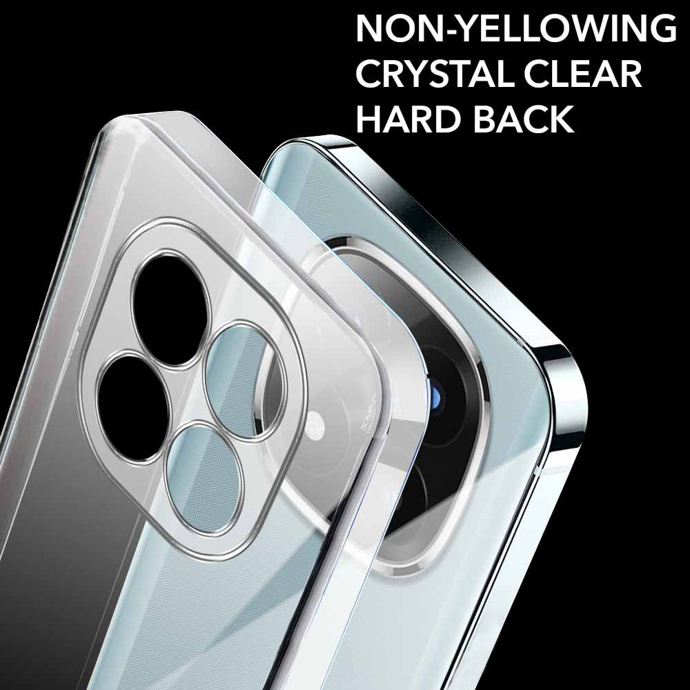 For Redmi Note 14 Pro Plus Back Cover Case (Hard Anti Yellow Clear Case | Sleek Hard Crystal Clear | Drop & Camera Protection | Shockproof Polycarbonate)