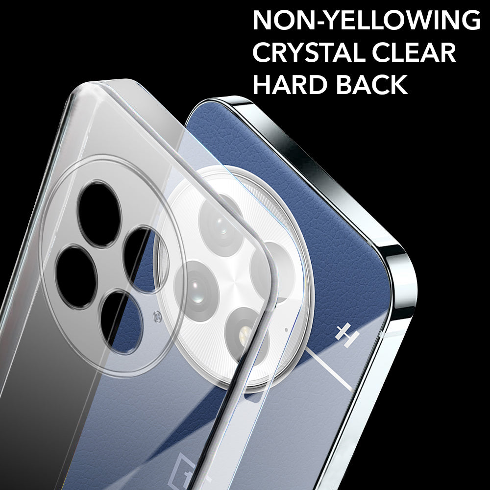 For OnePlus 13 Back Cover Case (Hard Anti Yellow Clear Case | Sleek Hard Crystal Clear | Drop & Camera Protection | Shockproof Polycarbonate)