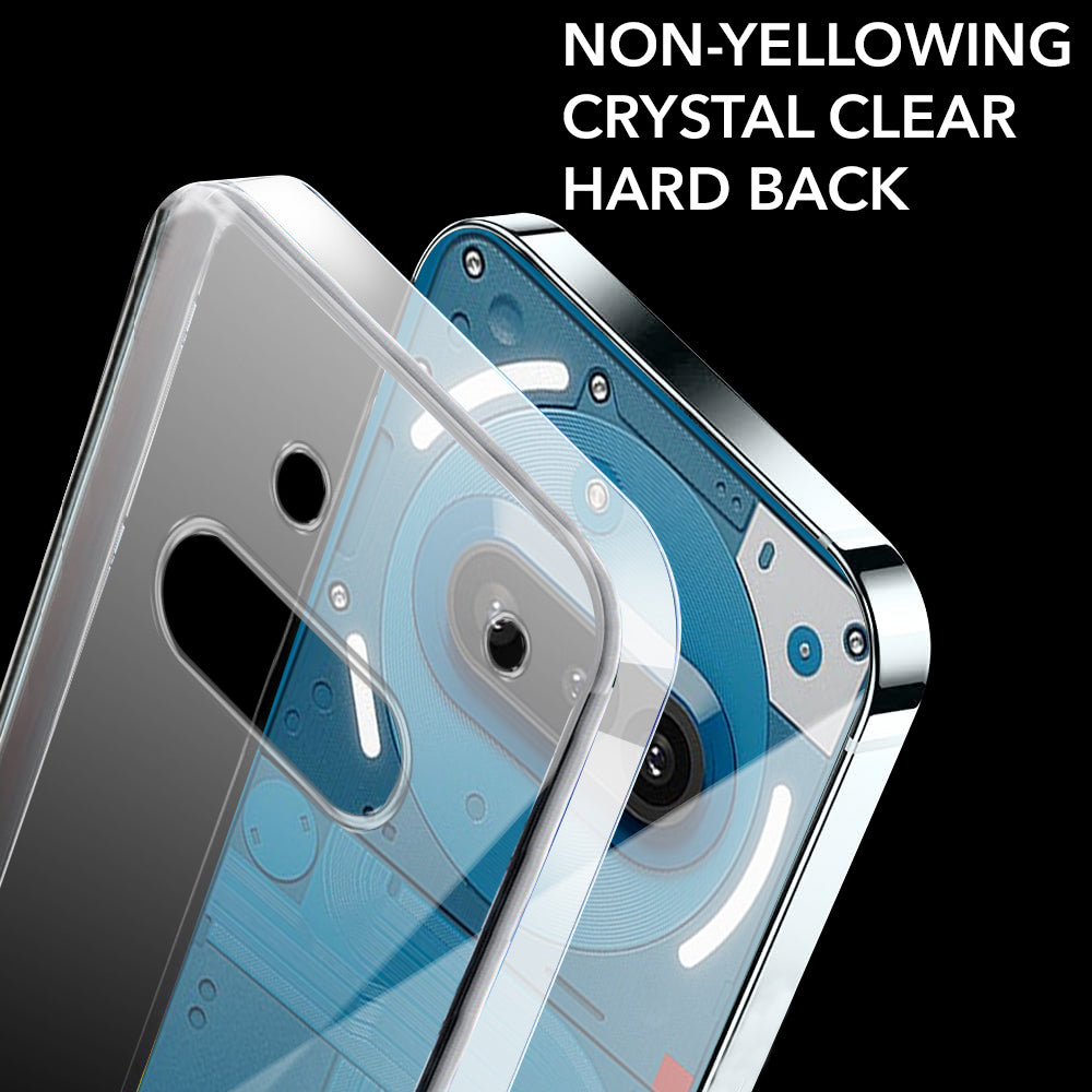 For Nothing Phone 3A 5G Back Cover Case (Hard Anti Yellow Clear Case | Sleek Hard Crystal Clear | Drop & Camera Protection | Shockproof Polycarbonate)