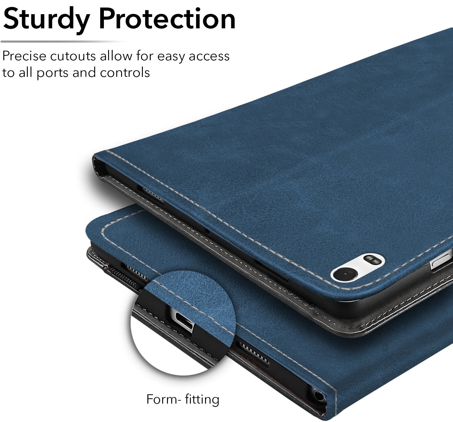 For Flip Cover Folio Case Lenovo Tab 4 8 Plus (TB-8704X) 8 Inch (PU Leather | Multi-Angle Smart Stand | Card Storage Slots | Silicone Back Pouch)
