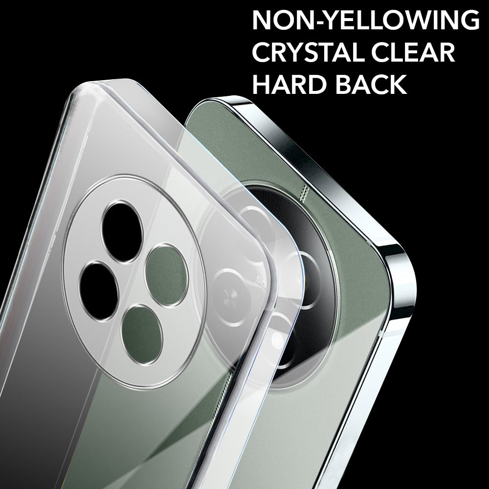 For Realme 12 | Realme 12X Back Cover Case (Hard Anti Yellow Clear Case | Sleek Hard Crystal Clear | Drop & Camera Protection | Shockproof Polycarbonate)