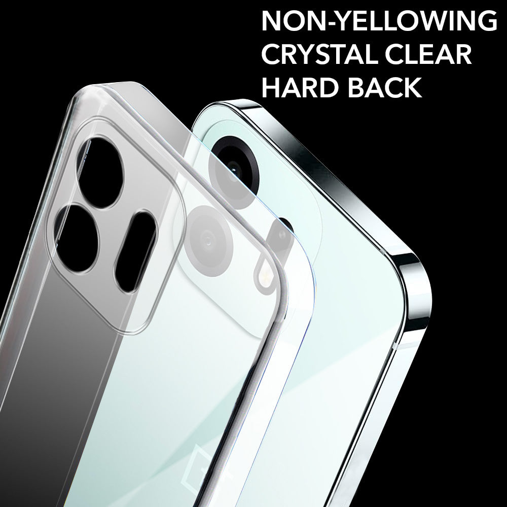 For OnePlus N6 Back Cover Case Lifetime Anti-Yellow Clear (Sleek Hard Crystal | Shockproof and Camera Protection)