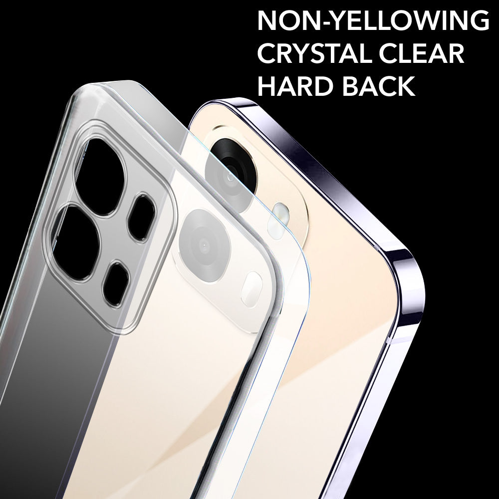 For Oppo A6 Pro Back Cover Case Lifetime Anti-Yellow Clear (Sleek Hard Crystal | Shockproof and Camera Protection)