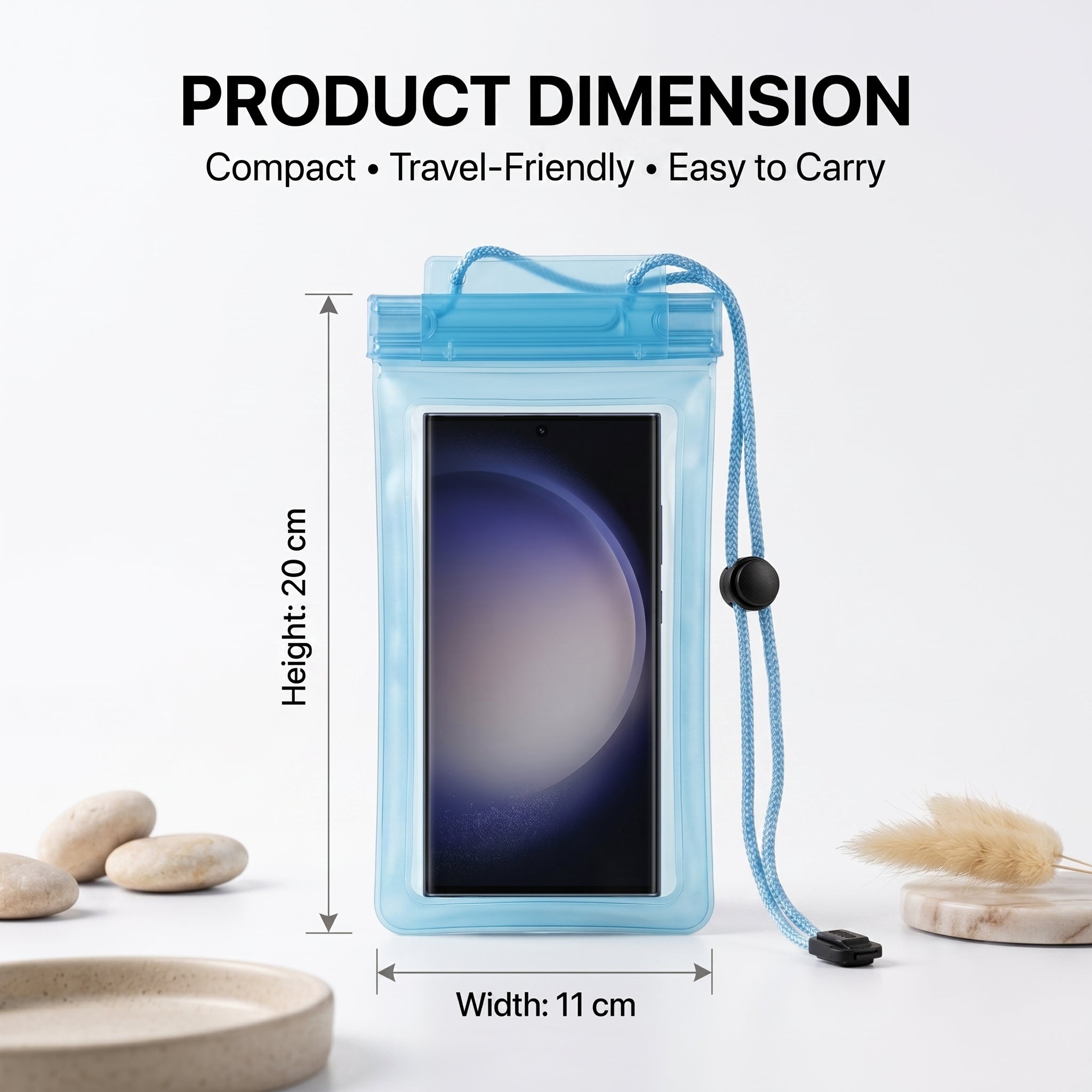 Waterproof Mobile Pouch with Adjustable Lanyard | Underwater Touch Screen Waterproof Phone Case