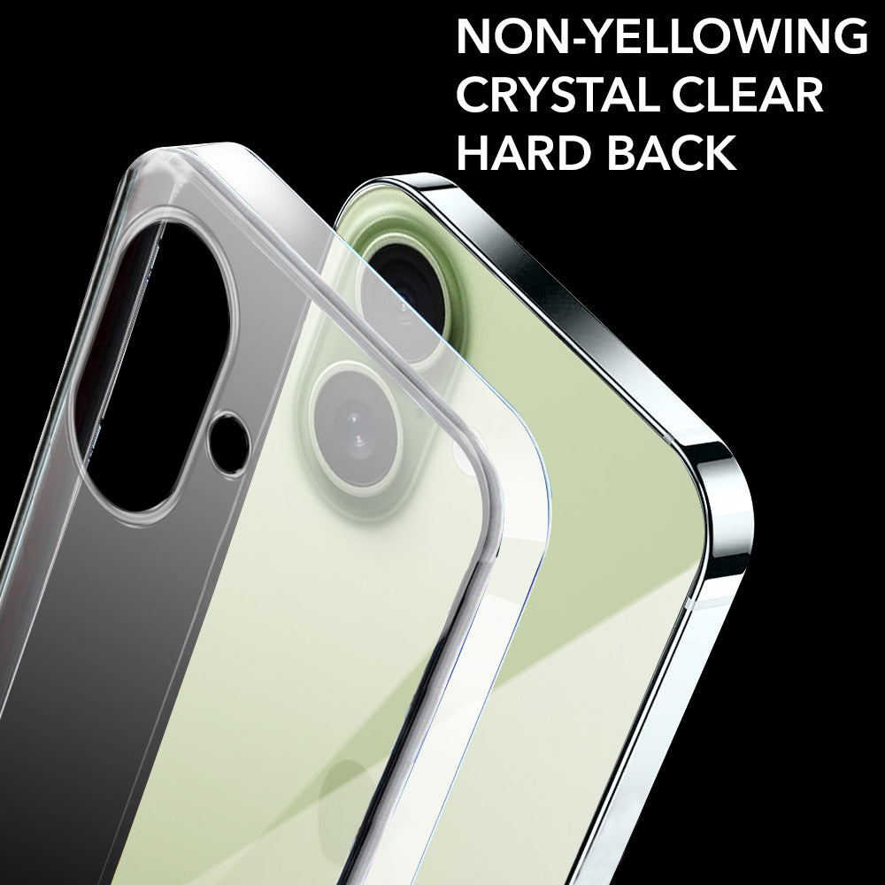 For Apple iPhone 17 Lifetime Anti-Yellow Clear Back Cover Case (Sleek Hard Crystal | Shockproof and Camera Protection)