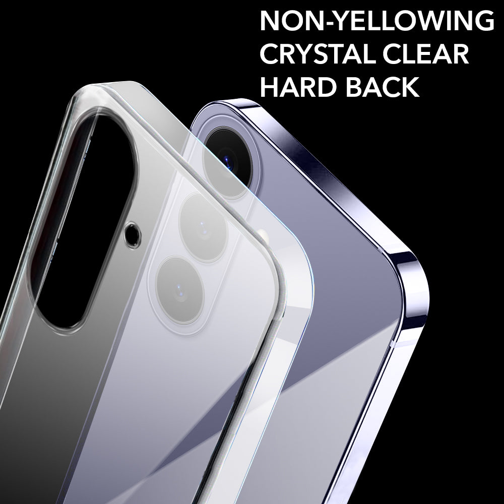 For Samsung Galaxy S26 Plus Back Cover Case Lifetime Anti-Yellow Clear (Sleek Hard Crystal | Shockproof and Camera Protection)