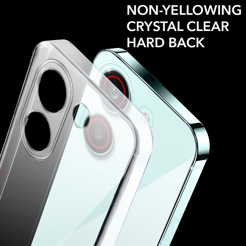 For Redmi Turbo 5 Back Cover Case Lifetime Anti-Yellow Clear (Sleek Hard Crystal | Shockproof and Camera Protection)