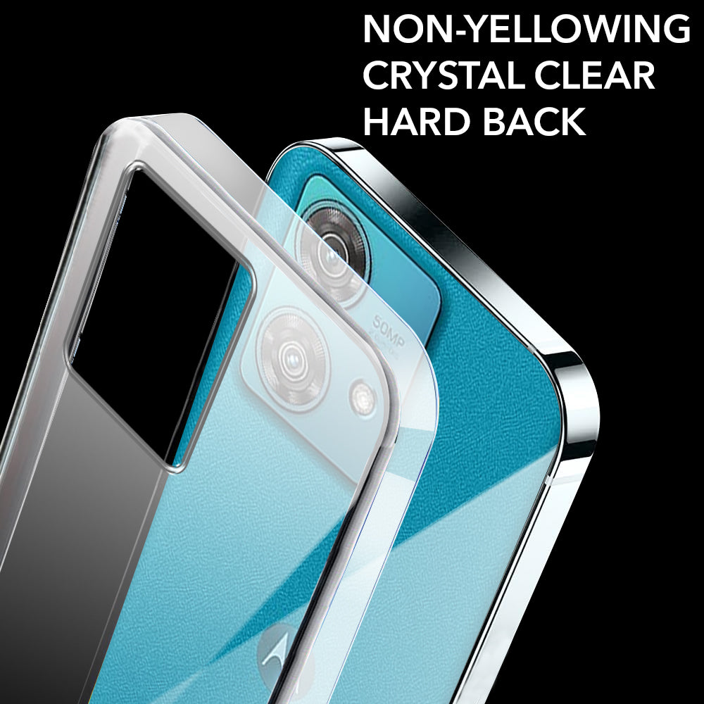 For Motorola Moto Edge 40 Neo Back Cover Case (Hard Anti Yellow Clear Case | Sleek Hard Crystal Clear | Drop & Camera Protection | Shockproof Polycarbonate)