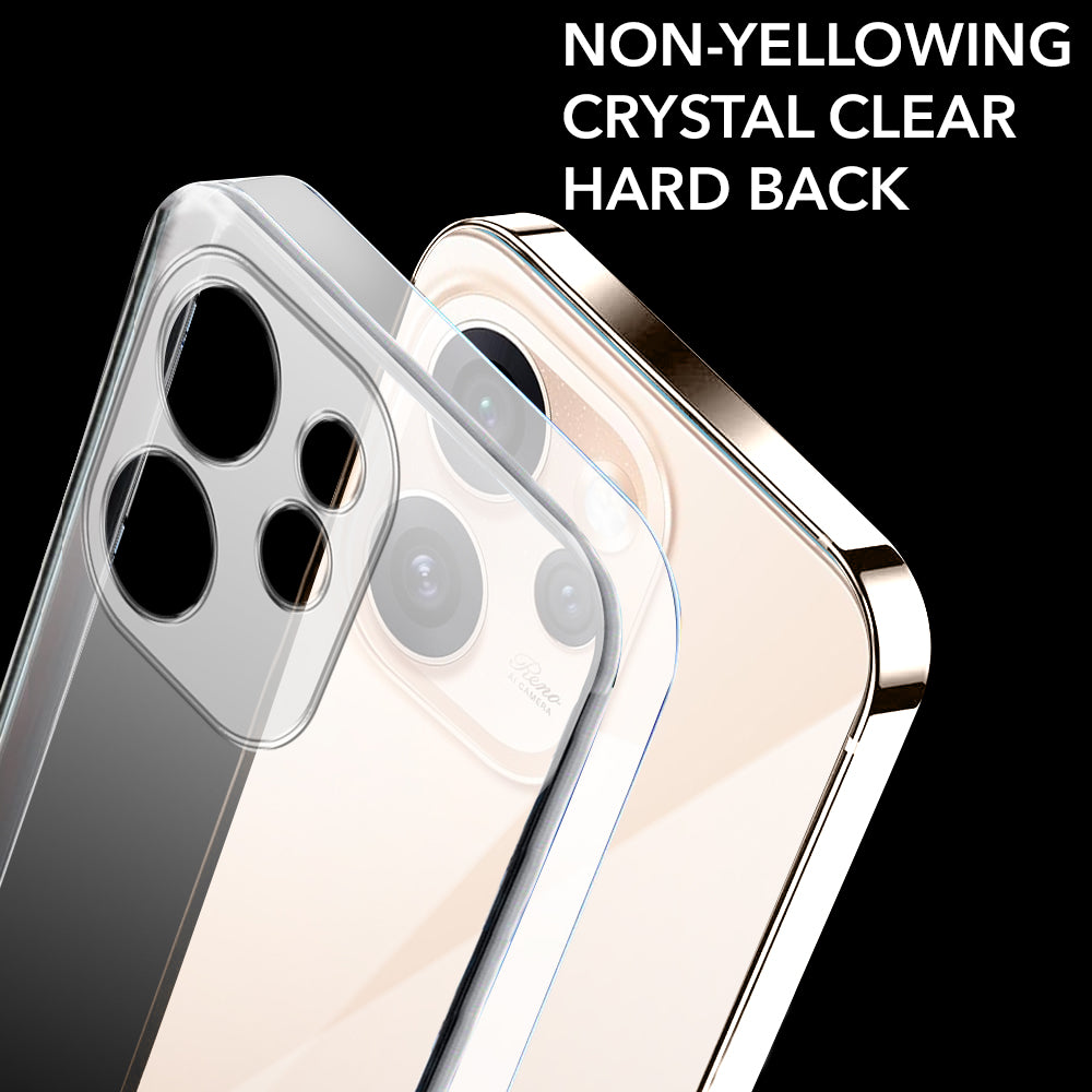 For Oppo Reno15 Pro 5G | Oppo Reno 15 Pro 5G Back Cover Case Lifetime Anti-Yellow Clear (Sleek Hard Crystal | Shockproof and Camera Protection)