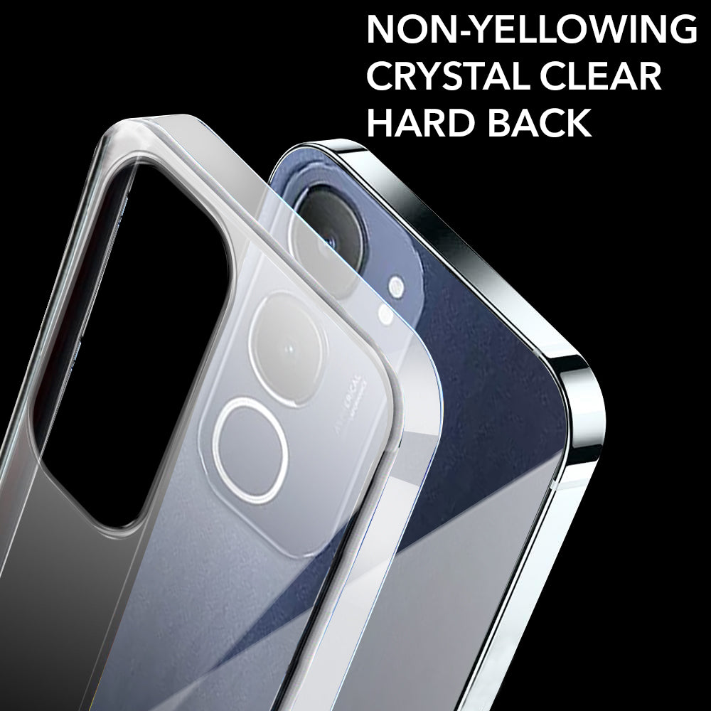 For Vivo Y29 Back Cover Case (Hard Anti Yellow Clear Case | Sleek Hard Crystal Clear | Drop & Camera Protection | Shockproof Polycarbonate)