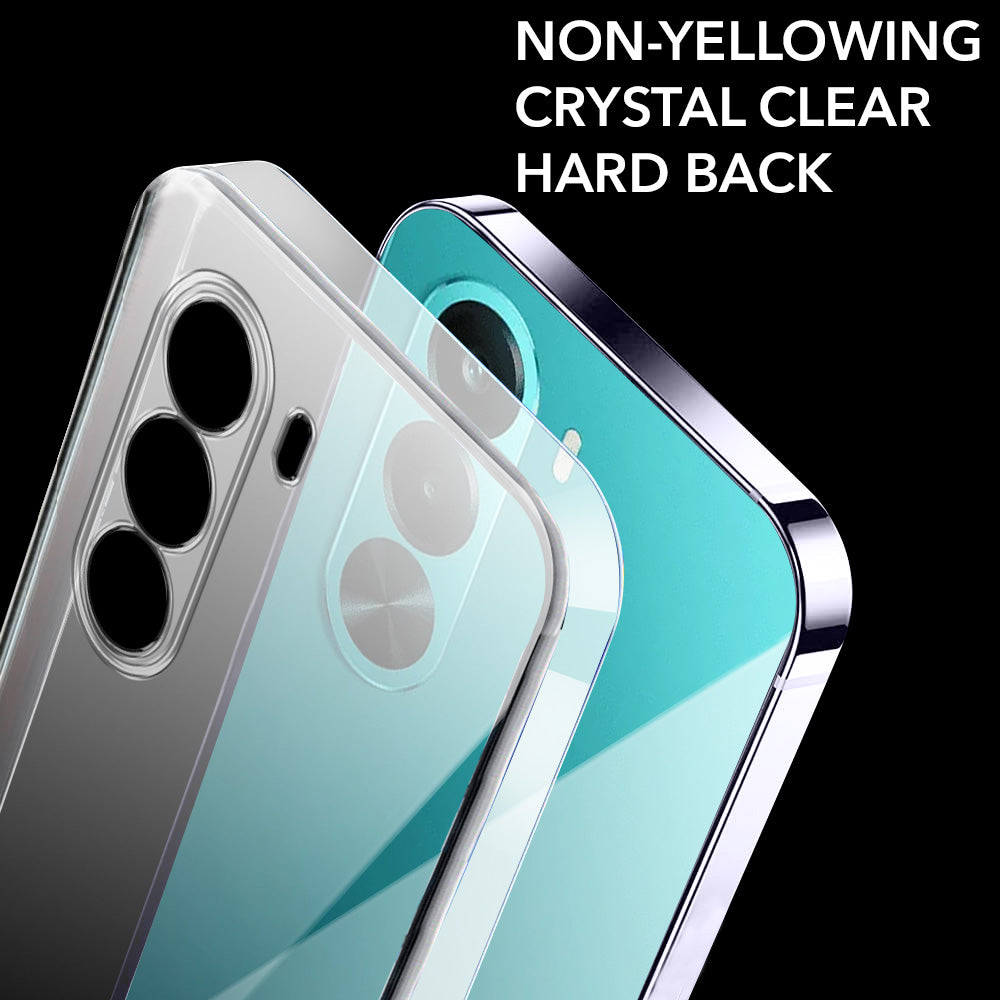 For Realme P4x Back Cover Case Lifetime Anti-Yellow Clear (Sleek Hard Crystal | Shockproof and Camera Protection)