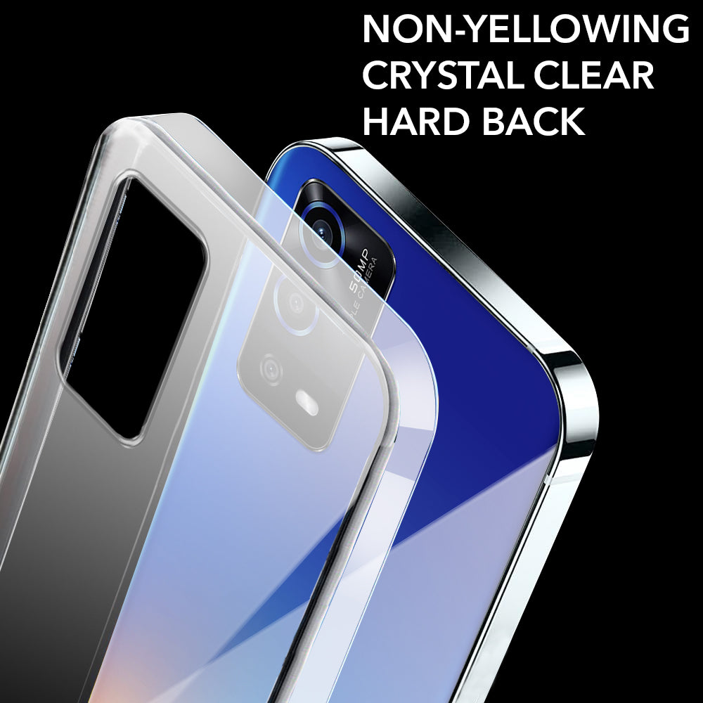 For Oppo A55 Back Cover Case (Hard Anti Yellow Clear Case | Sleek Hard Crystal Clear | Drop & Camera Protection | Shockproof Polycarbonate)